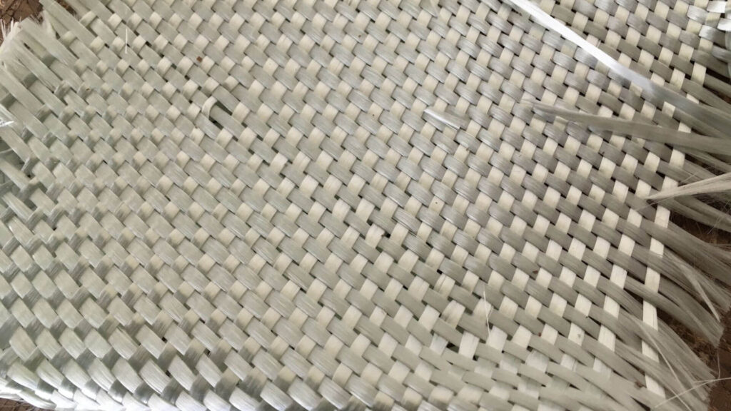 A piece of fiberglass roving