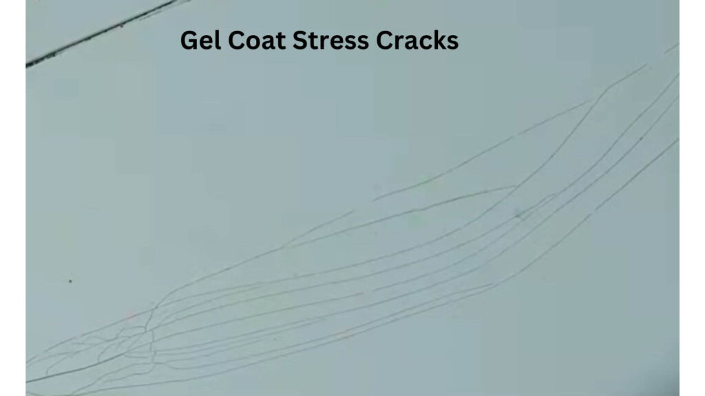 Fiberglass boat crack repair - Image of stress cracks on gel coat