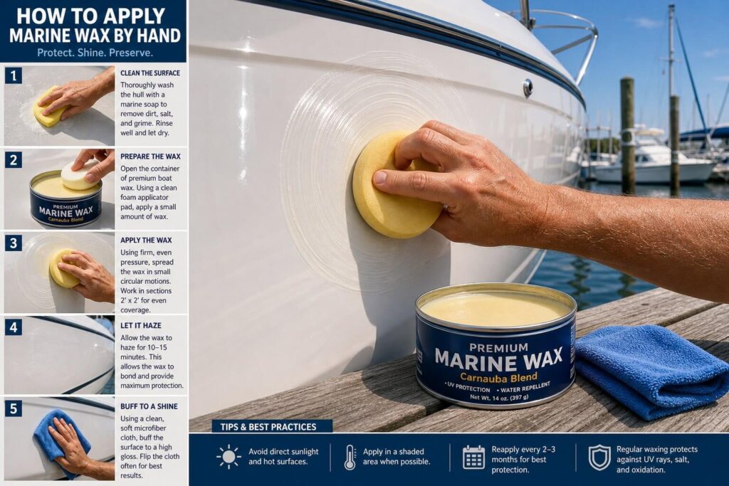 Applying Boat Wax by Hand