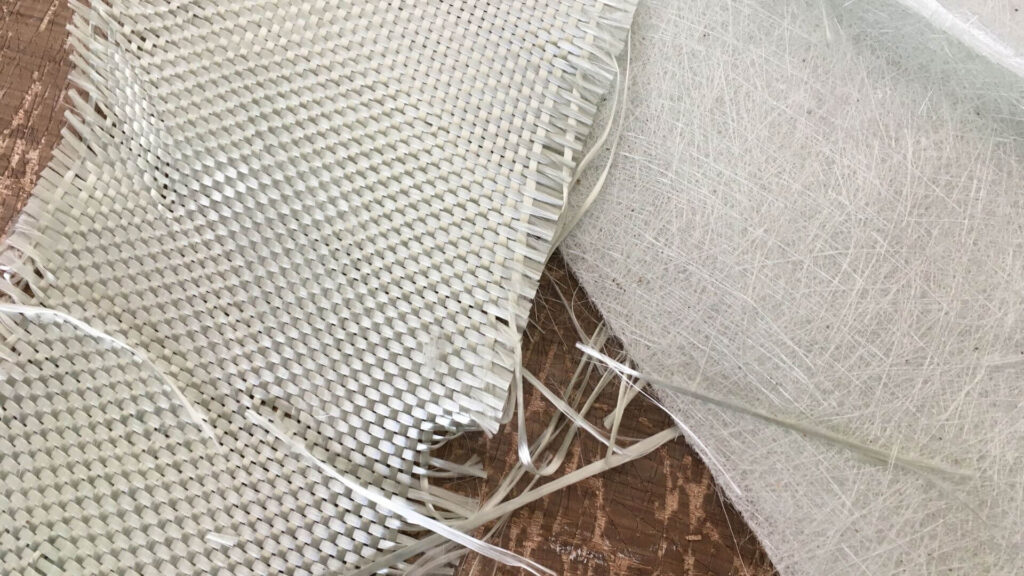 structural fiberglass repair - a fiberglass cloth and mat