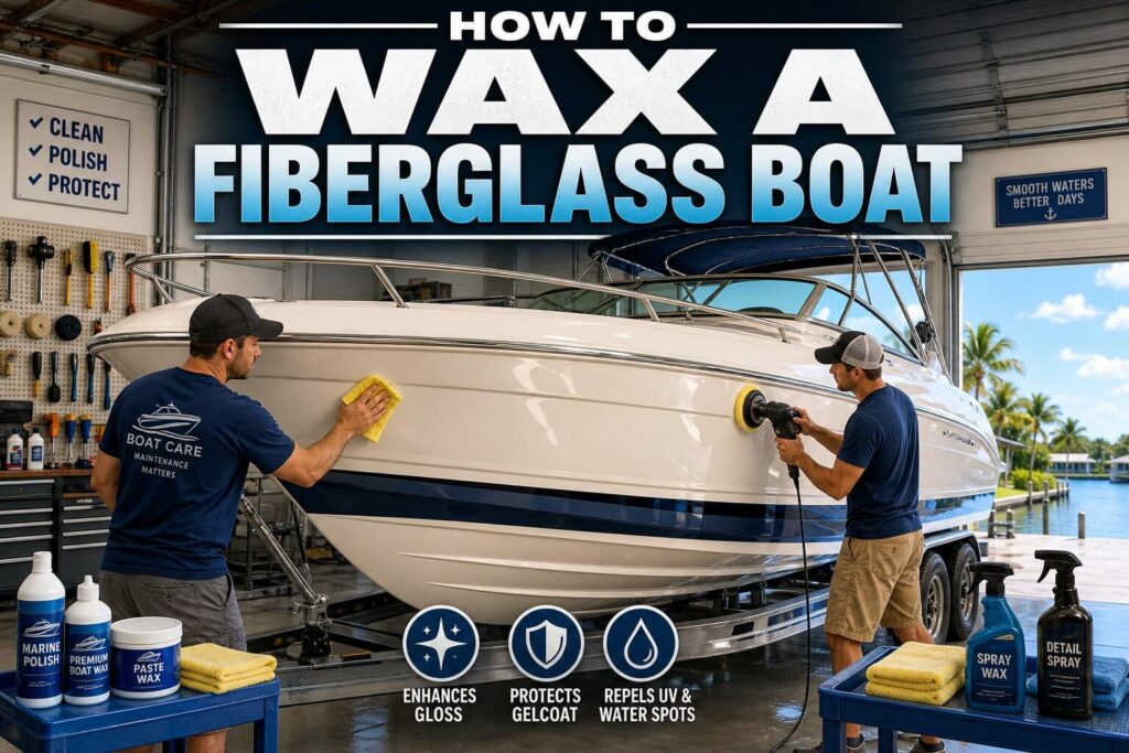 How to wax a fiberglass boat - featured image