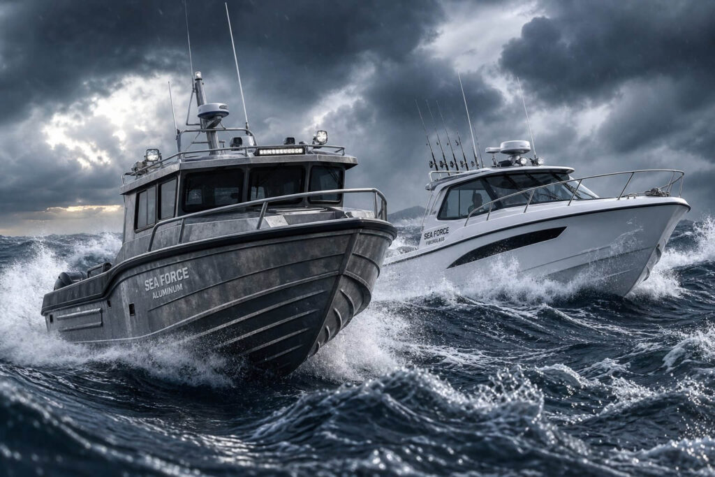 Boats in Rough Water Conditions