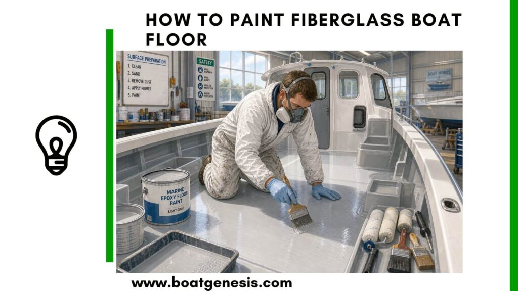 how to paint a fiberglass boat floor - featured image